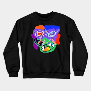 Abstract face drawing Crewneck Sweatshirt